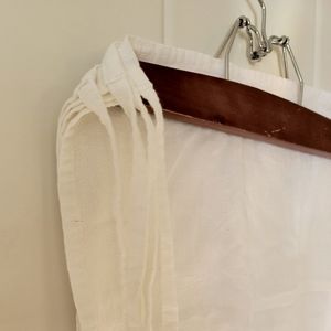 White tie up wrap pants